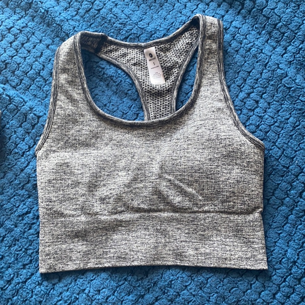 Grey sports bra small